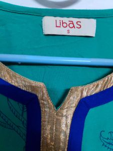 💙Beautiful💙Libas Sea Green Printed Kurta
