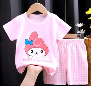 Kid's Cotton Blend Top and Bottom Clothing Set