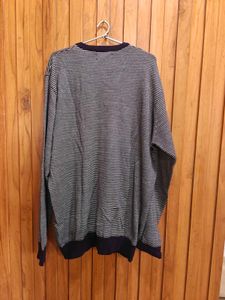 Men's Striped V-Neck Sweater