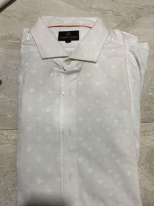 Simon Carter White Patterned Shirt