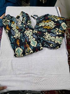 Patterned Top With Plazoo (Cord Set)