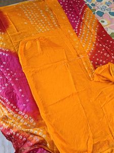 Vibrant Bandhani Saree