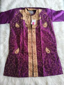 Purple Embroidered Kurta for girls.. full of beads