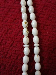 White Prayer Beads tasbeeh with Tassel