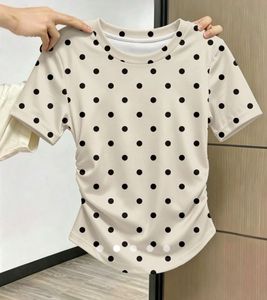 Cute Polka Dot Ruched Top