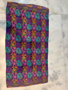 Vibrant Multicolor Crepe Floral Saree