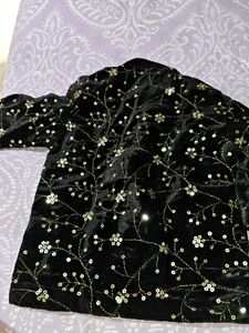 Embroidered Velvet Jacket for Special Occasions