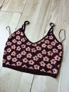 Floral Print Knit Camisole Top