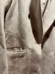 Cream Double-Breasted Blazer