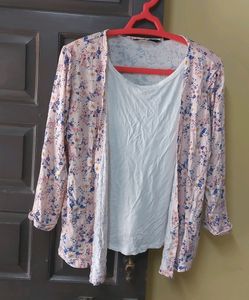 Pink Top With Attached Inner