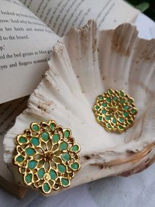 Green Stud Earrings