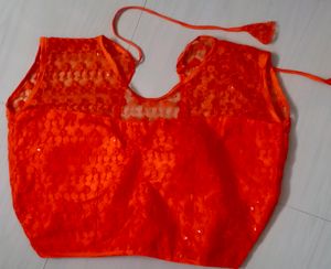 6)Free Size Blouse (Orange Color)