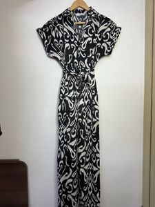 Monochrome Print Maxi jumpsuit