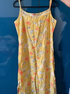 Yellow Floral Summer Dress