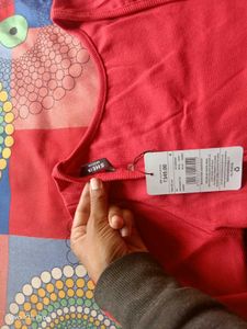 Red Long Sleeve Crop Top