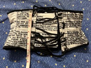 Vintage Newspaper Print Corset belt