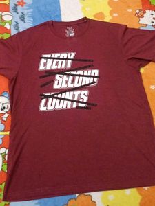 Maroon Graphic Print T-Shirt