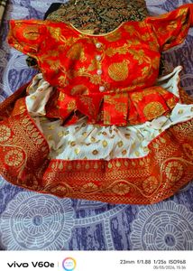 Beautiful Red &amp; White frock