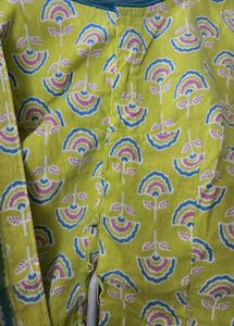 Elegant Yellow Block Print Lehenga Set