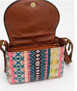 Boho Crossbody Bag with Colorful Print