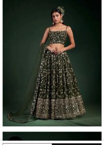 Designer Green Lehenga Choli Set