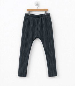 Grey Ribbed Winter Leggings