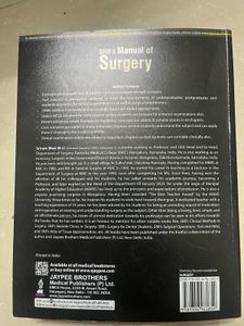 SRB surgery textbook for MBBS 18th edition