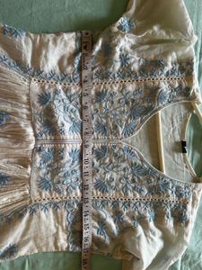 Embroidered Cotton Kurta Set