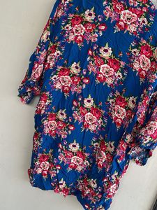 Blue Floral Kimono  sharug