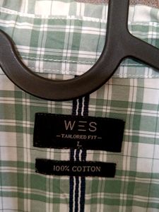 Westside Men Green Checkered Shirt