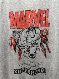 Marvel Comics Superhero Graphic Grey T-Shirt
