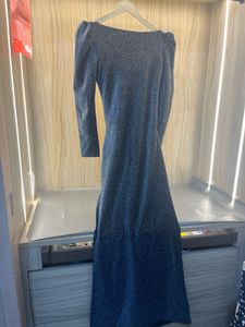 Sparkling Blue Long Sleeve Gown