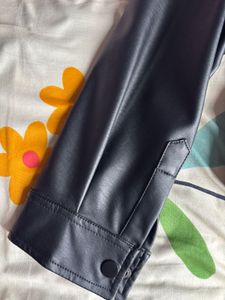 WESTSIDE Black Faux Leather Jacket