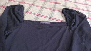 Black Square Neck Long Sleeve Top