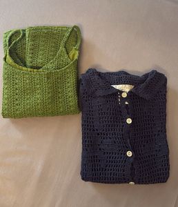 Crochet Top & Cardigan Set