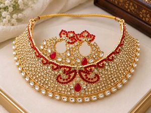 Exquisite Kundan Necklace &amp; Earring Set