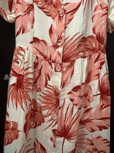 Tropical Print Button-Up Dress