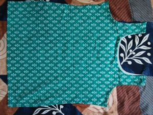 Green Printed Blouse