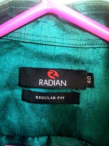 Men's Teal Silk Shirt