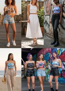 New Trendy Padded Crop Tops Set of 6( One For 199)