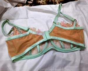 Sheer Floral Balconette Bra