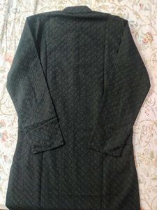 Men's Black Embroidered Kurta