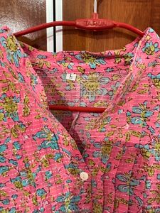 Pretty Pink Floral Print short kurti