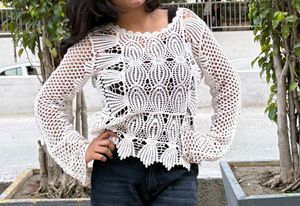 Crochet Long Sleeve Top