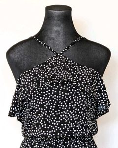 H&amp;M Black &amp; White Polka Dot Romper