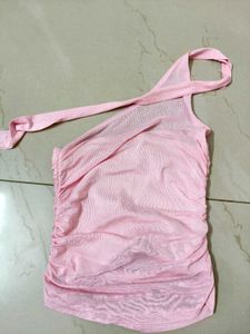 Littlebox Pale Pink Tube Top with Scarf XS