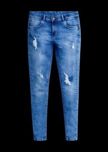 Blue Distressed Skinny Jeans