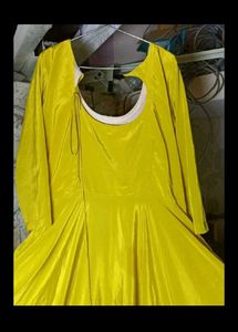 Vibrant Yellow Anarkali Gown