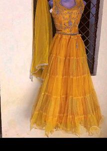 bust 38 Stunning Yellow Lehenga Choli