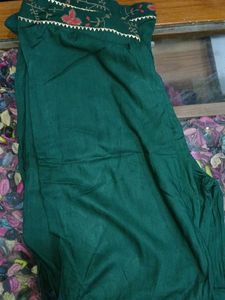 Emerald Green Printed Kurti